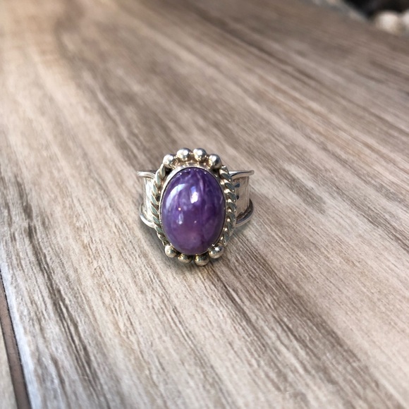 Sugilite Sterling Silver Ring 8 - Picture 4 of 11